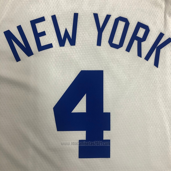 Camiseta New York Knicks Derrick Rose #4 75th Anniversary Blanco